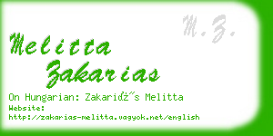 melitta zakarias business card
